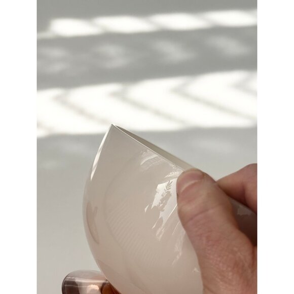 Vintage MCM Empoli Dusty Rose Pink Lidded Wide Glass Jar / Compote Dish - Picture 10 of 10